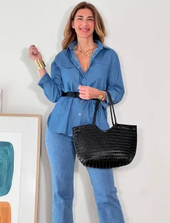 Bolso de piel Mafalda negro