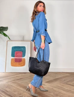 Bolso de piel Mafalda negro