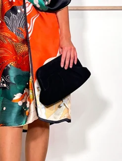 Bolso fruncido ideal negro