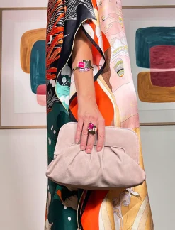 Bolso fruncido ideal nude