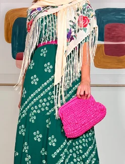 Bolso natural chic fucsia