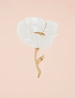 Broche Flor nacar