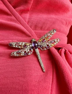 Broche Maravilloso Libélula Lila
