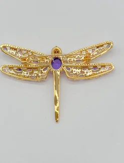 Broche Maravilloso Libélula Lila
