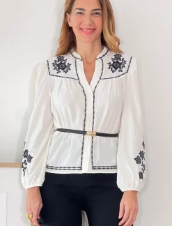 Camisa bordada Celine