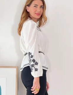 Camisa bordada Celine
