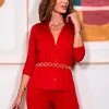 CAMISA DE VISCOSA PARA TODO ROJO