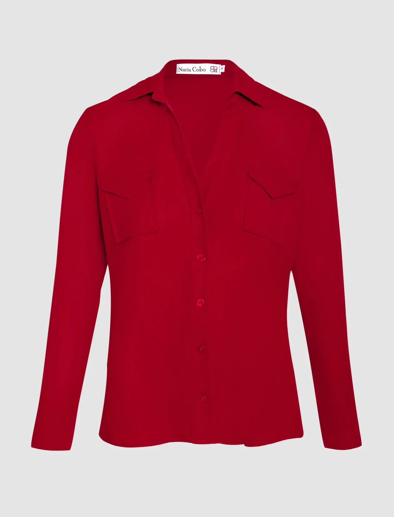 Camisa de viscosa para todo marsala
