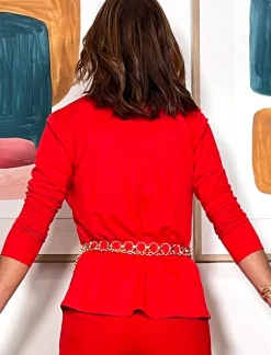 CAMISA DE VISCOSA PARA TODO ROJO