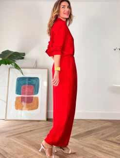 Camisa de viscosa Siloly rojo