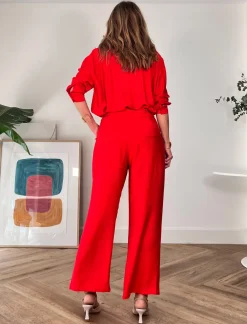 Camisa de viscosa Siloly rojo
