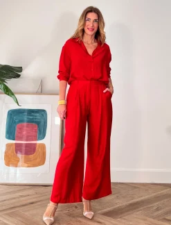 Camisa de viscosa Siloly rojo