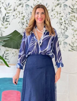 Camisa mar azul