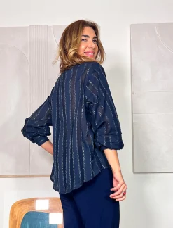 Camisa Roberta boho marino