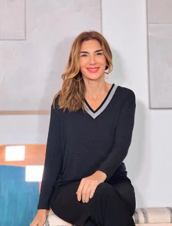 CAMISETA DE VISCOSA LAURA NEGRO