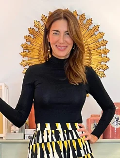 Camiseta de viscosa suave negro