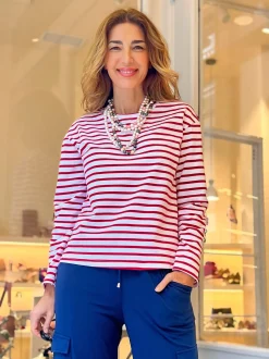 Camiseta marinera muy chic roja