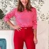 Camiseta marinera muy chic rosa