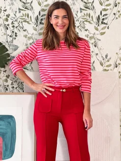 Camiseta marinera muy chic rosa