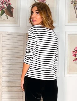 Camiseta Marinera Muy Chic blanca negra