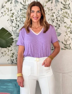 Camiseta muy soft lila
