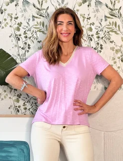 Camiseta muy soft rosa suave