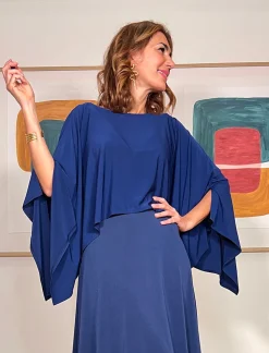 Capa de punto fondo azul