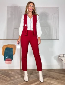 Chaleco chic marsala