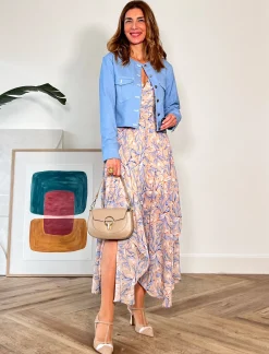 Chaqueta chic denim claro