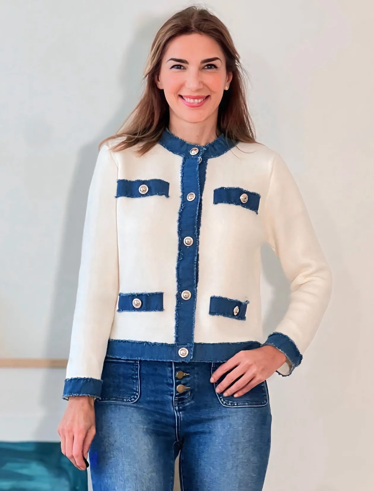 Chaqueta denim clara
