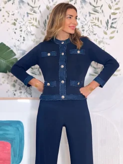 Chaqueta denim punto