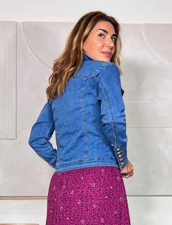 Chaqueta jeans puños ideales última S M