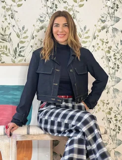 Chaqueta jeans vestida