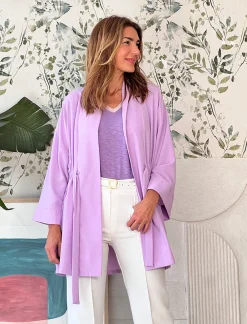 Chaqueta Kimono Muy Chic Lila