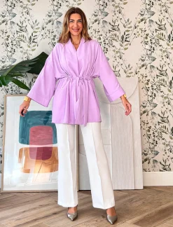 Chaqueta Kimono Muy Chic Lila