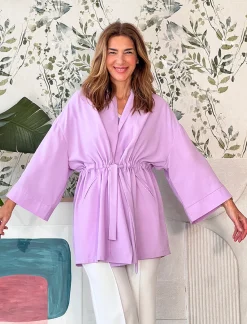 Chaqueta Kimono Muy Chic Lila