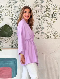 Chaqueta Kimono Muy Chic Lila