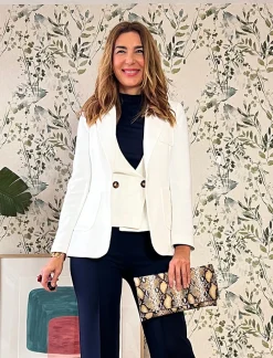 Chaqueta Slim chic blanca