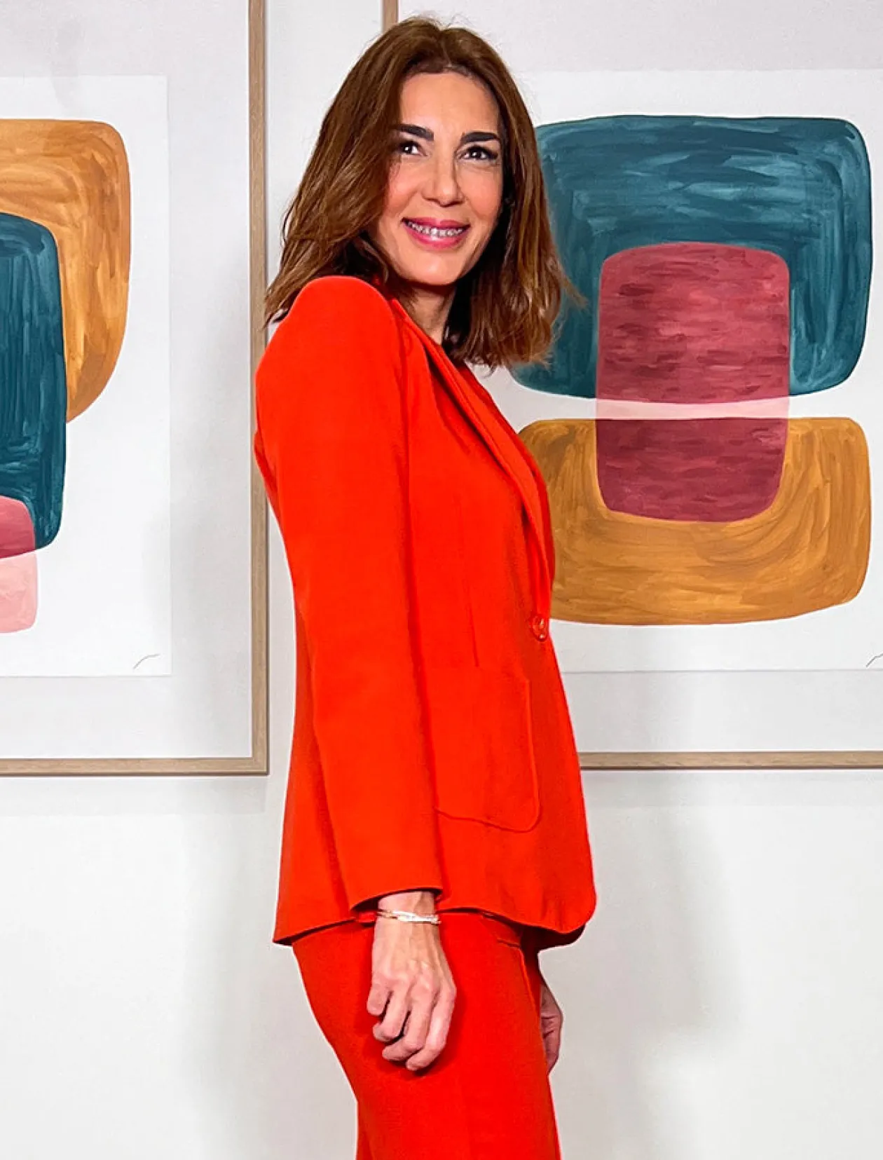 CHAQUETA SLIM CHIC NARANJA