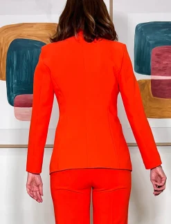 CHAQUETA SLIM CHIC NARANJA