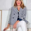 Chaqueta superbonita rayas marino