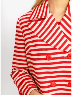 Chaqueta superbonita rayas rojas
