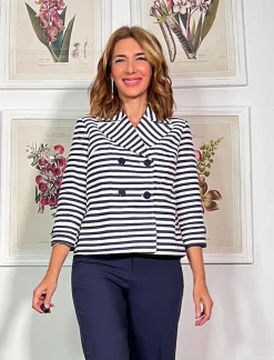 Chaqueta superbonita rayas marino