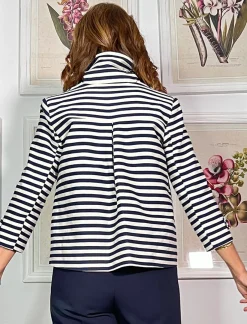 Chaqueta superbonita rayas marino