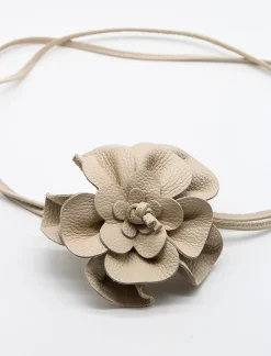 CINTURON FLOR IDEAL BEIG