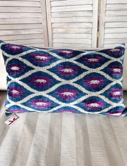 COJIN IKAT AZULES