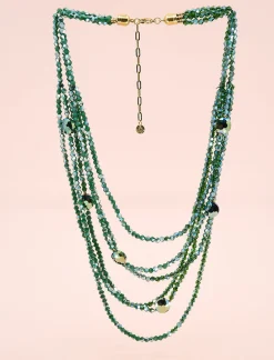 Collar esmeralda verde