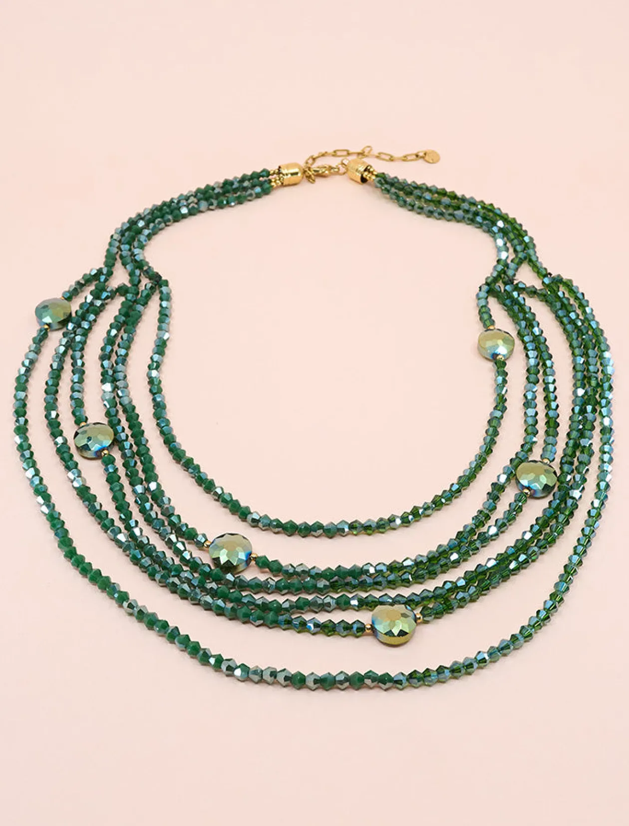 Collar esmeralda verde