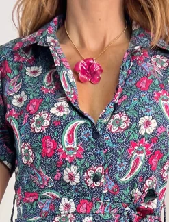 Collar flor fresa