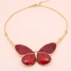 Collar Mariposa chic rojo